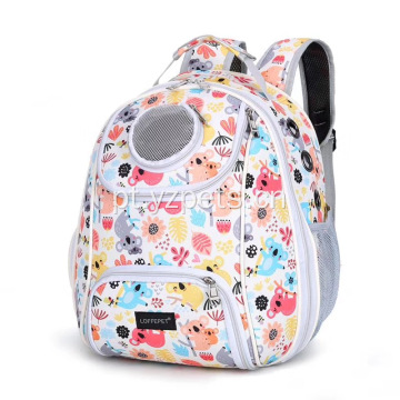 Mochila de viagem colorida para animais de estimação ao ar livre